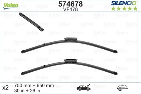 PIÓRO WYCIERACZKI VALEO 2SZT VF478 Silencio Xtrm 750 + 650mm