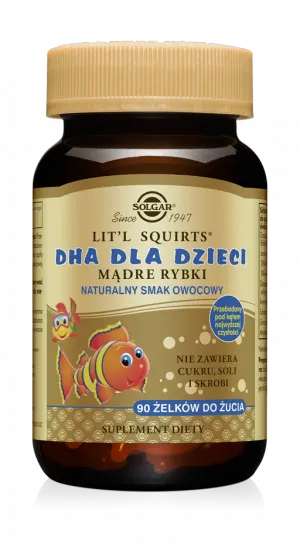 Solgar DHA dla dzieci Mądre Rybki (90 żelek)