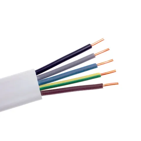 Przewód YDYp 5x4 żo 450/750V instalacyjny, biały; ELEKTROKABEL