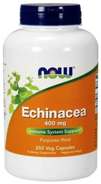 NOW Foods Echinacea – Jeżówka purpurowa 400 mg (250 kap)