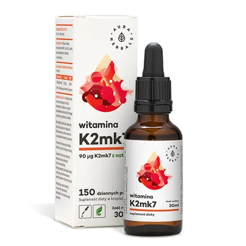 AURA HERBALS Witamina K2MK7 krople 30ml