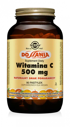 Solgar Witamina C 500 mg do ssania s. pomarańczowy(90 pastylek)