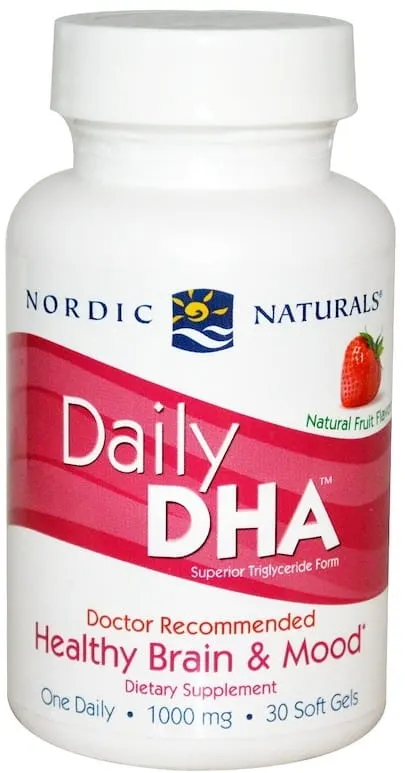 Nordic Naturals Daily DHA Omega Truskawka (30 kap)
