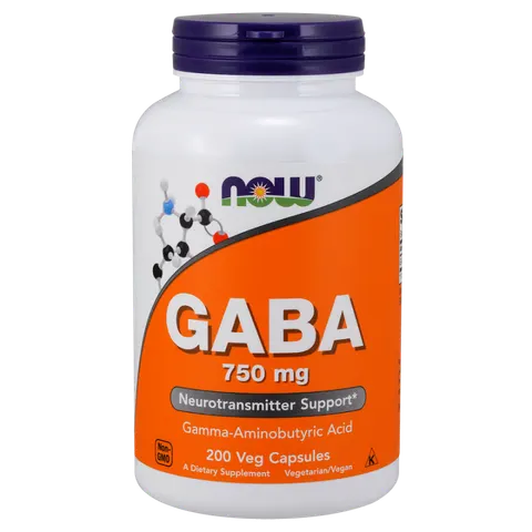 NOW Foods GABA 750mg (200 kap)