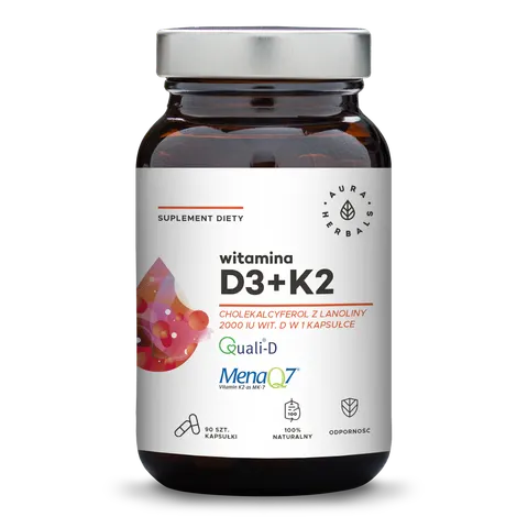 Aura Herbals Witamina D3 2000 IU + K2 (90kap)