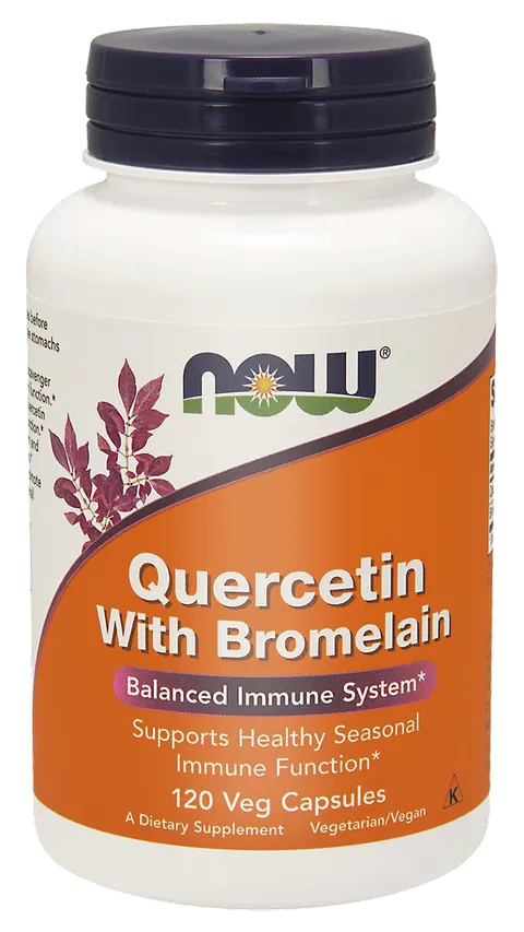 NOW FOODS Kwercetyna i Bromelaina (120 kaps.)