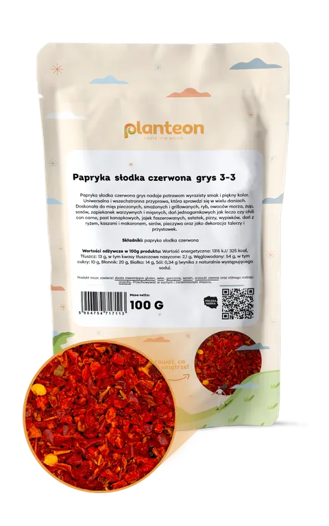 Papryka słodka czerwona grys 3-3 100g