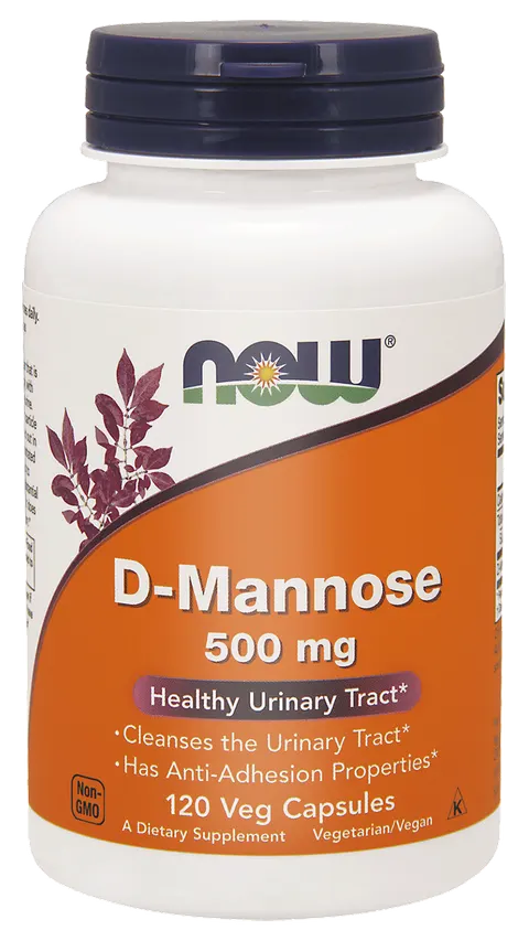 Now Foods D-Mannose 500 mg (120 kap)