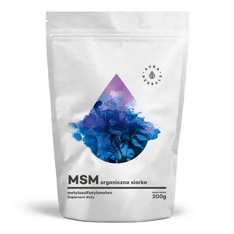 Aura herbals msm organiczny związek siarki proszek 200g