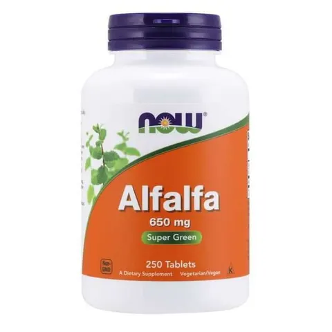 Alfalfa Lucerna Siewna 650 mg 250 tabletek NOW FOODS