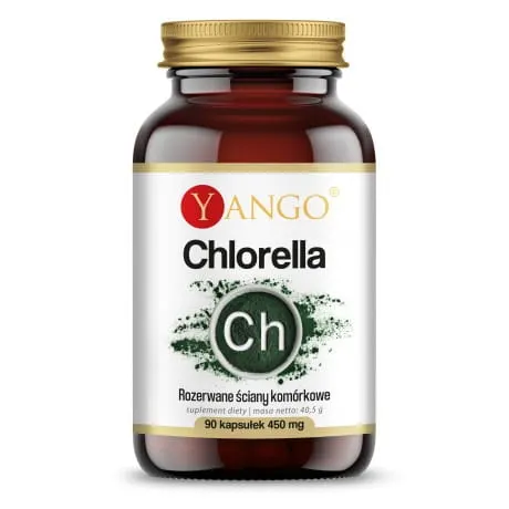 YANGO Chlorella - z rozerwanymi ścianami komórkowymi (90 kap)