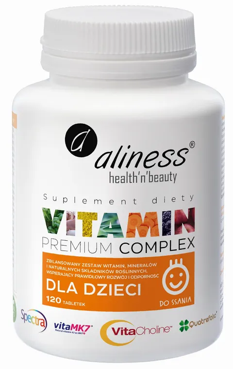 Aliness Premium Witamina Vitamin Complex dla dzieci do ssania (120 tab)