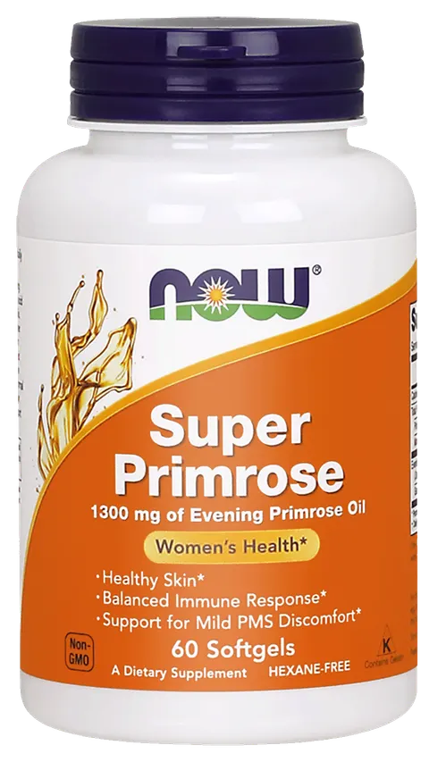 NOW Foods Super Primrose Super Olej z Wiesiołka 60 kaps