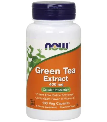 Green Tea Extract Zielona Herbata ekstrakt 400 mg 100 kapsułek Now Foods