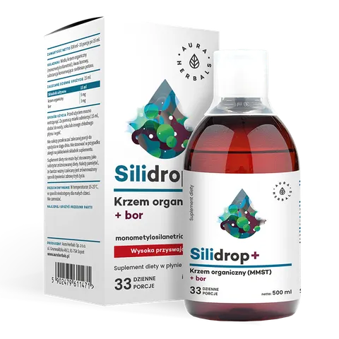 Silidrop+ Krzem Organiczny MMST +Bor, Aura Herbals, 500ml