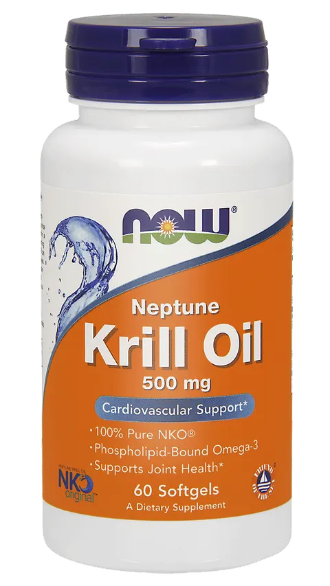 Olej z Kryla 500 mg Neptun Krill Oil DHA EPA 60 kapsułek NOW FOODS