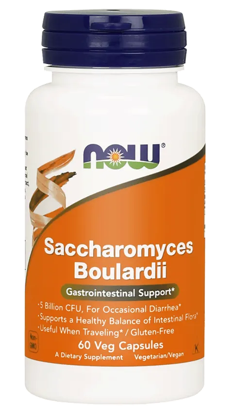 NOW FOODS Probiotyk Saccharomyces Boulardii (60 kaps.)