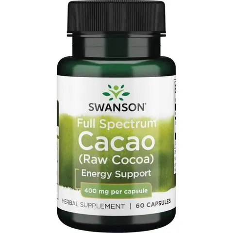 Swanson Full Spectrum Cacao (Surowe Kakao) 400mg (60kap)