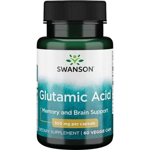 Swanson Glutamic Acid (kwas glutaminowy) 500mg (60kap)