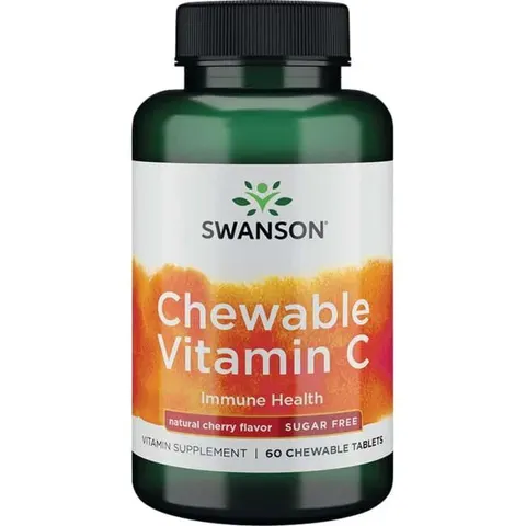 Swanson Chewable Witamina C - do ssania smak wiśnia (60tab)