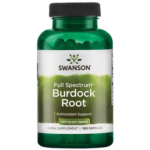 SWANSON Full Spectrum Burdock Root - Korzeń Łopianu 460 mg (100 kaps.)