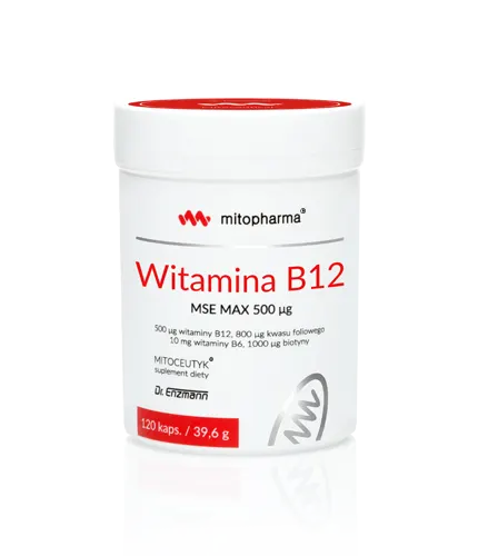 Mitopharma Witamina B12 MSE MAX 500 µg dr Enzmann (120kap)