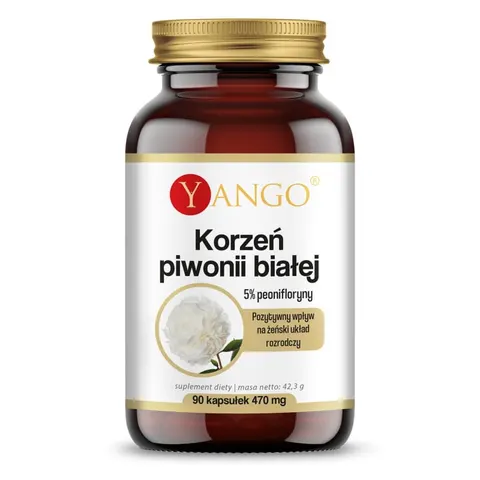 YANGO Korzeń piwonii białej - 5% peonifloryny (90 kap)