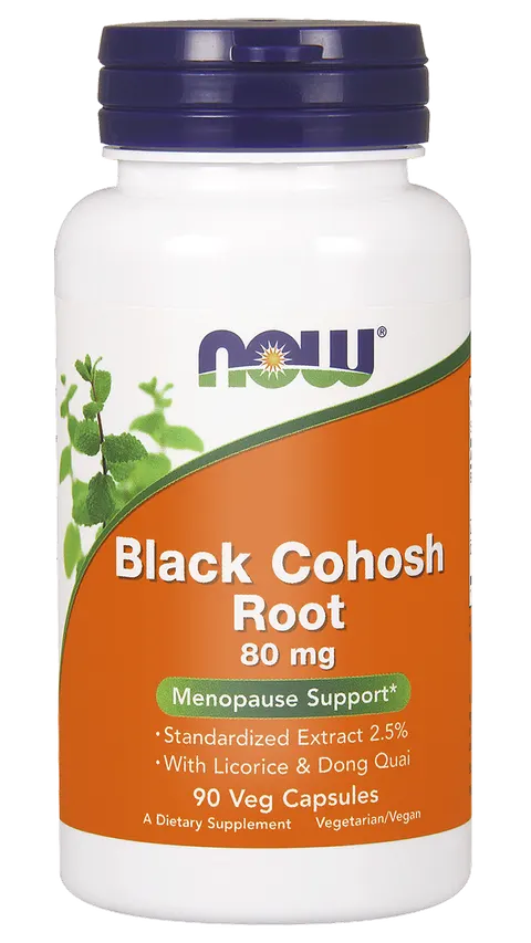 Now Foods Black Cohosh Root 80 mg Na menopauzę (90 kap)
