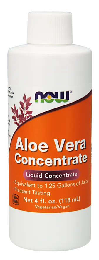 Aloe Vera Concentrate Aloes koncentrat z Liści Aloesu 40:1 118 ml NOW FOODS
