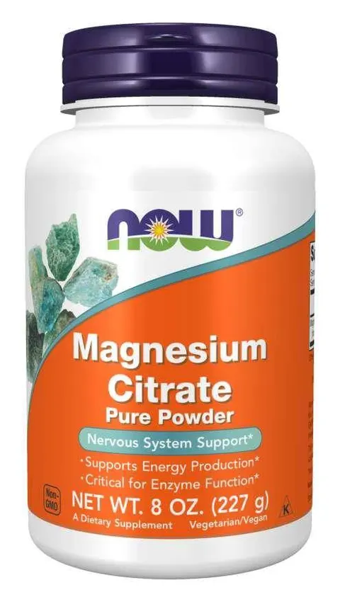 Magnesium Citrate Cytrynian Magnezu 227 g NOW FOODS