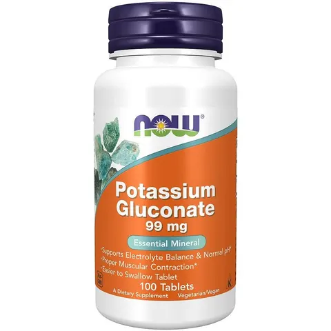 Potassium Gluconate Glukonian Potasu 100 tabletek NOW FOODS