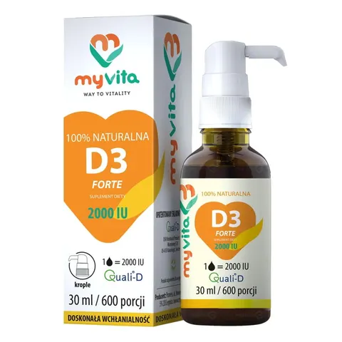 MYVita Witamina D3 2000IU FORTE krople (30ml)