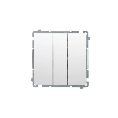 SIMON BASIC Łacznik potrójny 10A 250V, moduł, zaciski szybkozłącza, biały; BMW31.01/11