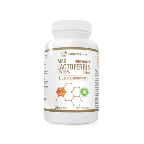 Progress Labs LAKTOFERYNA 100mg LFS 95% MAX COMPLEX ODPORNOŚĆ + PREBIOTYK (60 kap)
