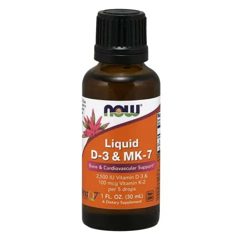 Now Foods Witamina D3 + K2 Mk7 (30 ml) krople