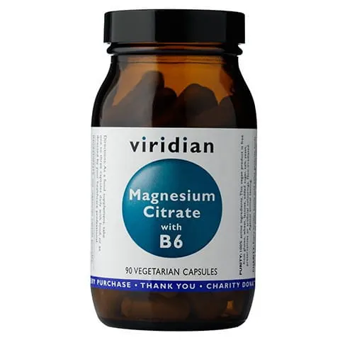 Viridian Magnesium Citrate with B6 Cytrynian magnezu (90kap)