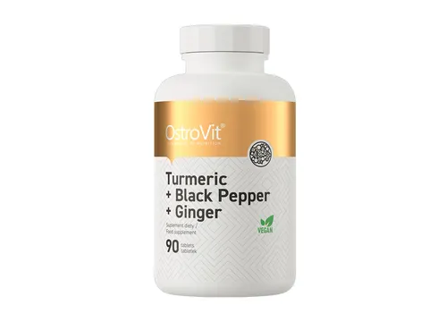 OstroVit Kurkumina + Czarny Pieprz + Imbir (90 tab)