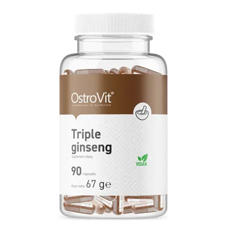 OstroVit Triple Ginseng Żeń-szeń Syberyjski VEGE (90 kap)