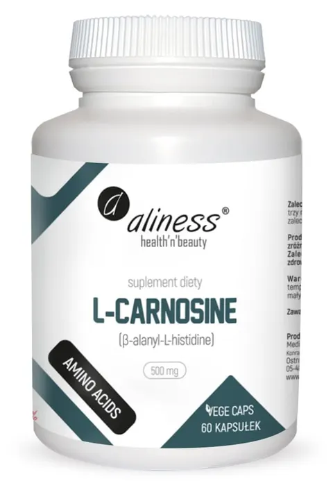 Aliness L-Carnosine 500 mg 60 kapsułek VEGE - Wydolność Sportowa Mięśnie