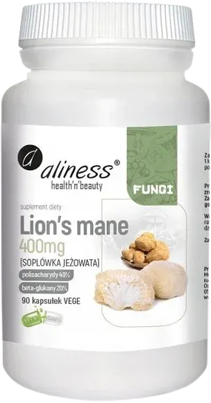 Aliness Lion’s Mane ekstrakt 400mg (90 kap)