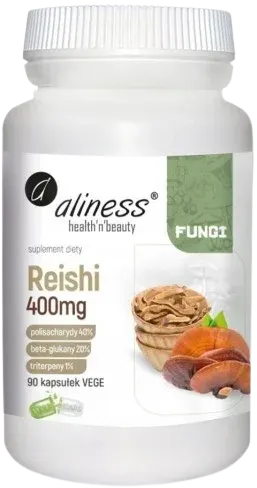 Aliness Reishi ekstrakt owocniki 400mg x 90 Vege caps