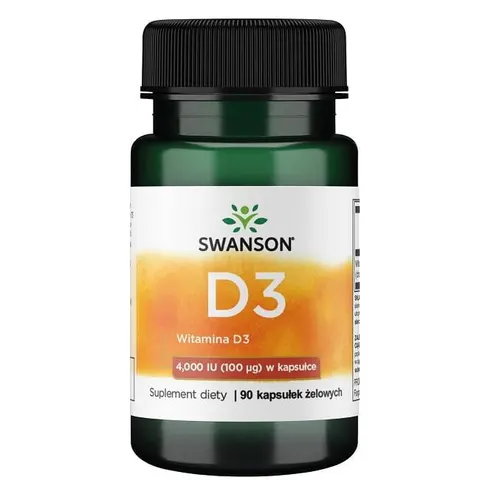 Swanson Witamina D3 4000 IU (90kap)