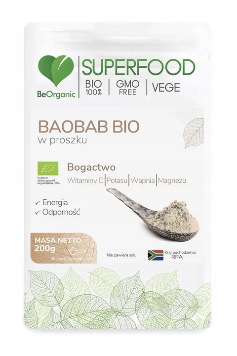 Beorganic baobab bio w proszku 200g