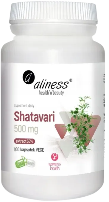 Aliness Shatavari ekstrakt 30% 500mg (100kap)