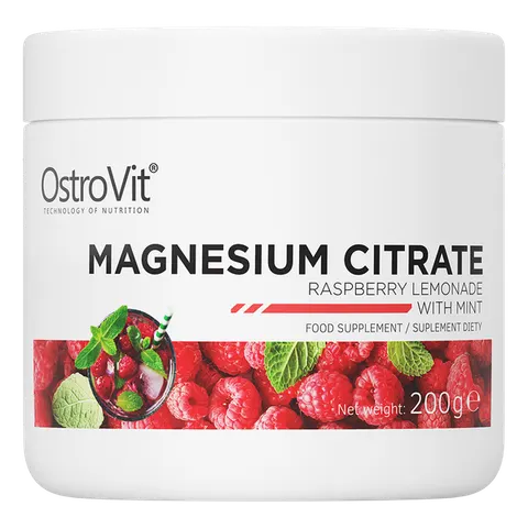 OstroVit Cytrynian Magnezu lemoniady malinowej z miętą 200 g