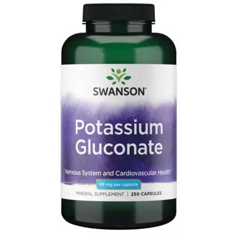 Swanson Glukonian potasu Gluconate 99mg (250kap)