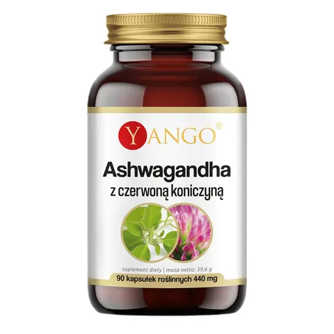 YANGO Ashwagandha z czerwoną koniczyną (90 kap)