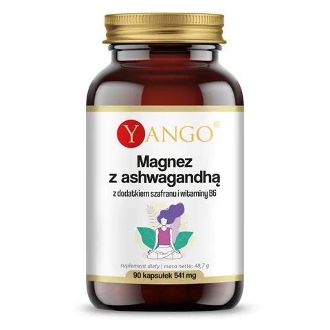 YANGO Magnez z ashwagandhą szafran i witamina B6 (90 kap)