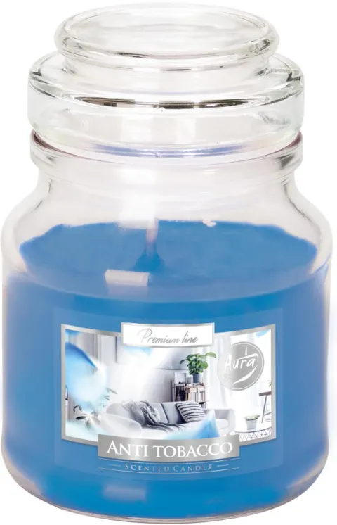 Świeca w szkle z wieczkiem Antytabak