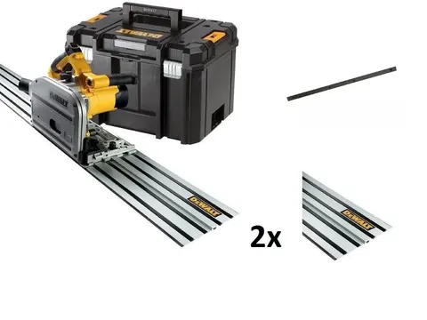 Pilarka zagłębiarka 1300W 165mm + 2 szyny 1,5m DWS520KTR2 DEWALT